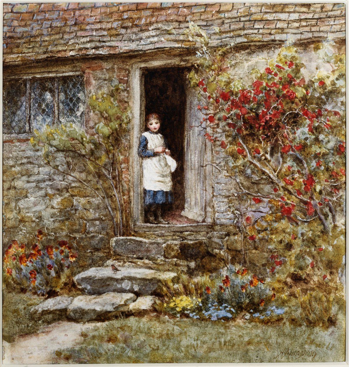 Corcorus Japonica by Helen Allingham