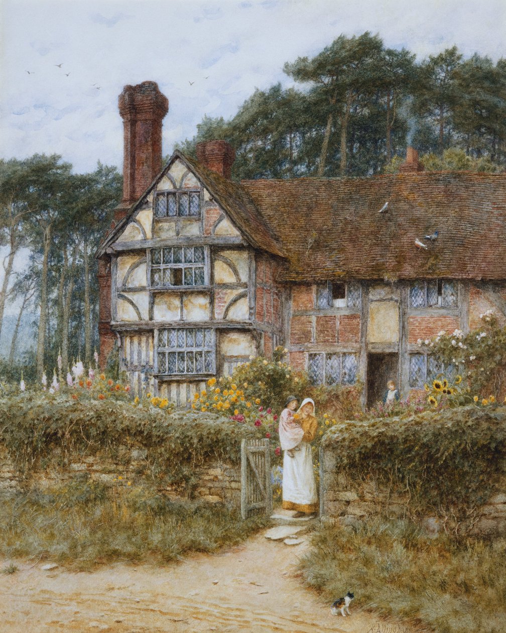 Unstead Çiftliği, Godalming by Helen Allingham