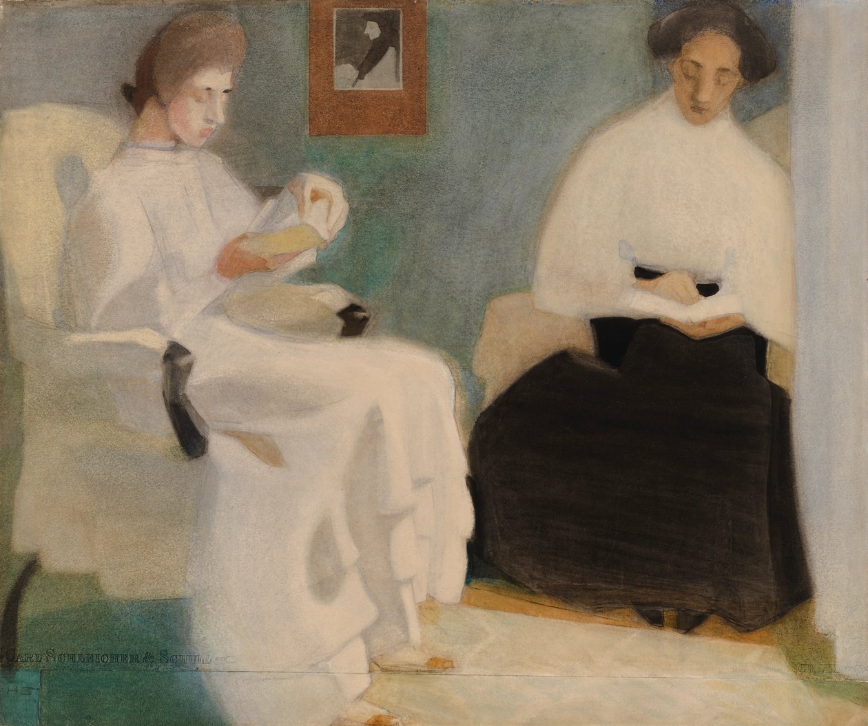 Kızlar Okuma, 1907. by Helene Schjerfbeck