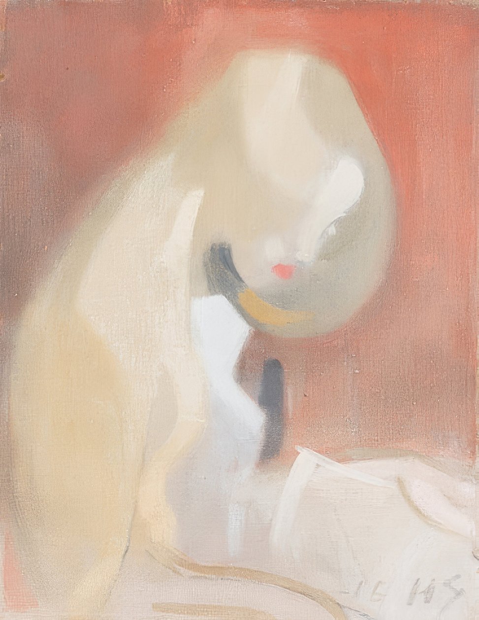 Sarı saçlı kız. 1916 by Helene Schjerfbeck