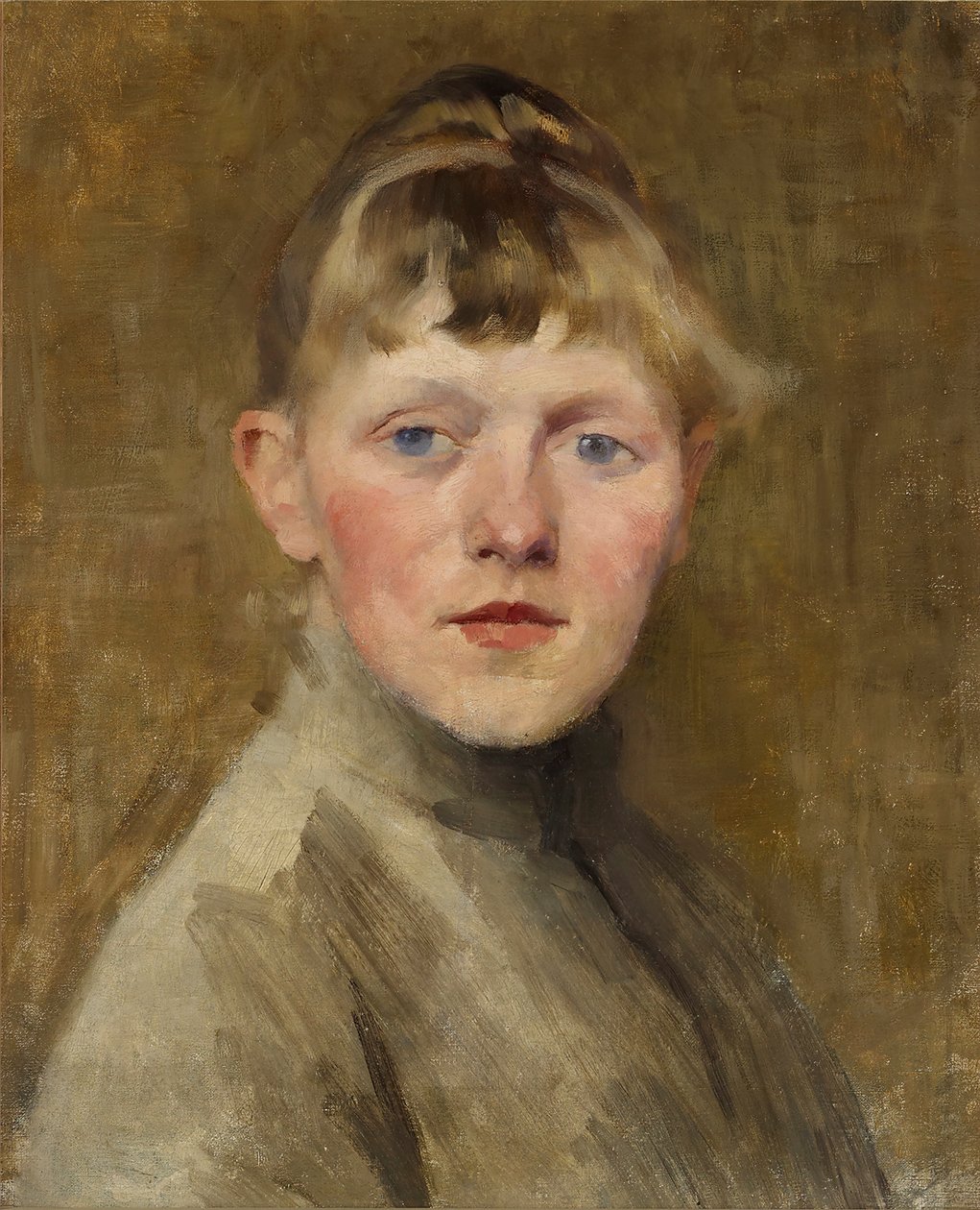 Otoportre, 1884-1885. by Helene Schjerfbeck