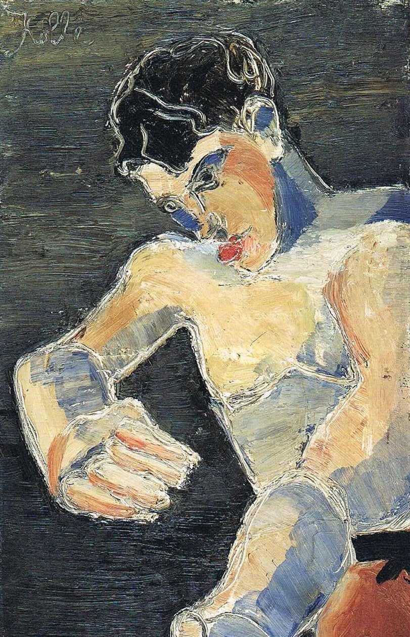 Selbstbildnis Junger Boxer by Helmut Kolle