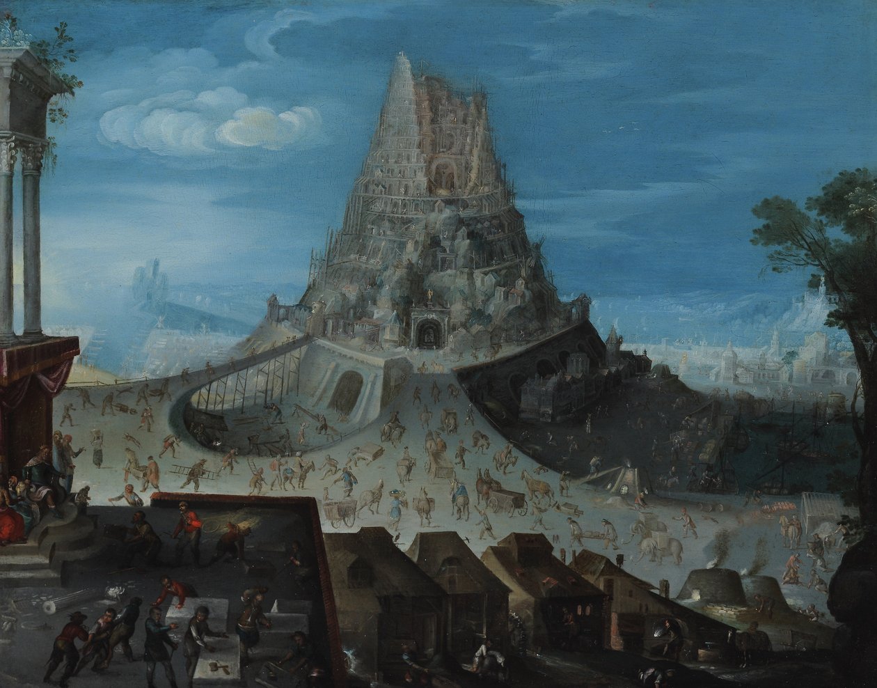 Babil Kulesi (bakır üzerine yağ) by Hendrick van Cleve