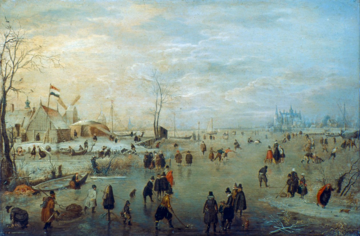 Kış Manzarası, 1630-1634 by Hendrick Avercamp