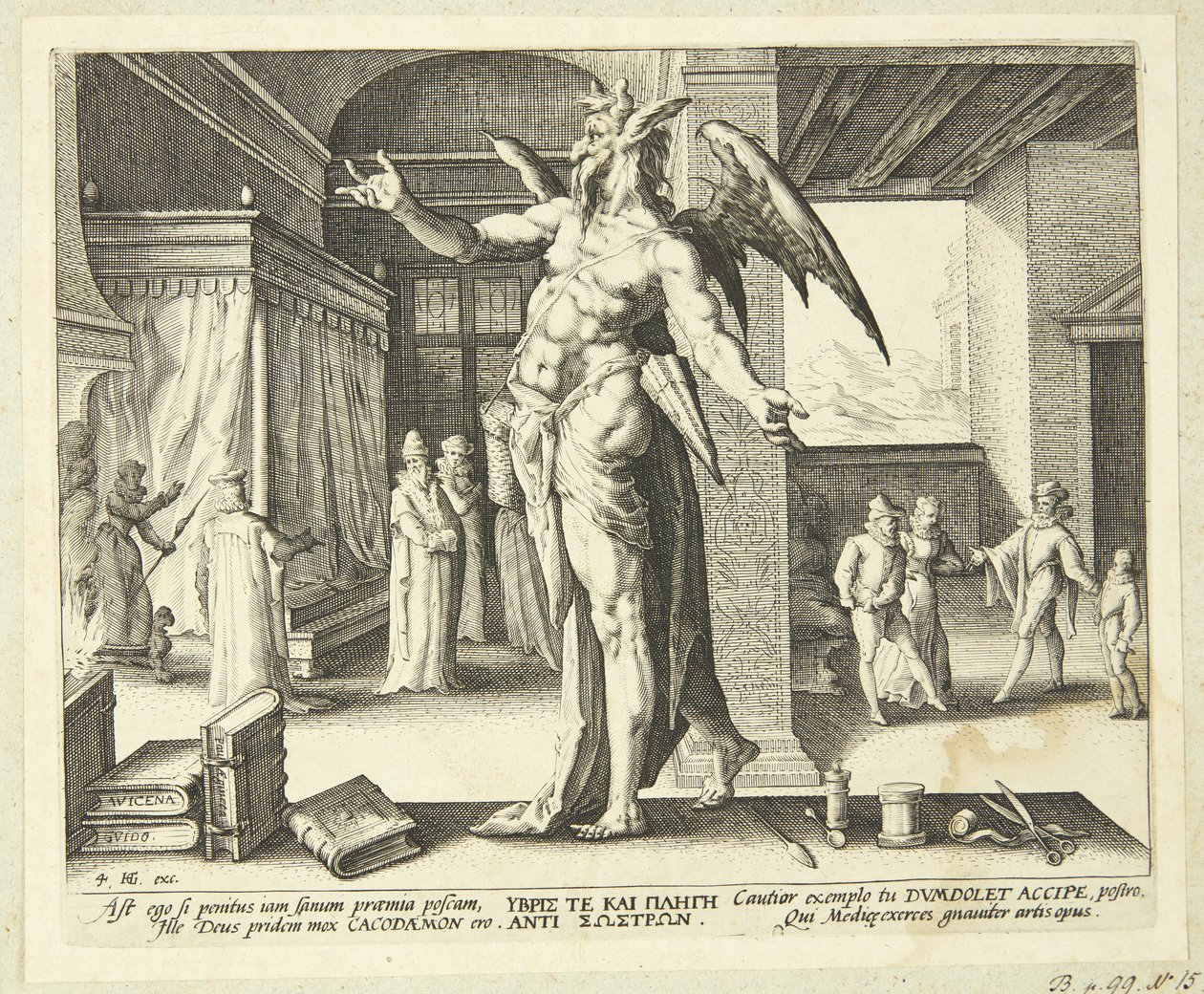Bir şeytan olarak doktor by Hendrick Goltzius