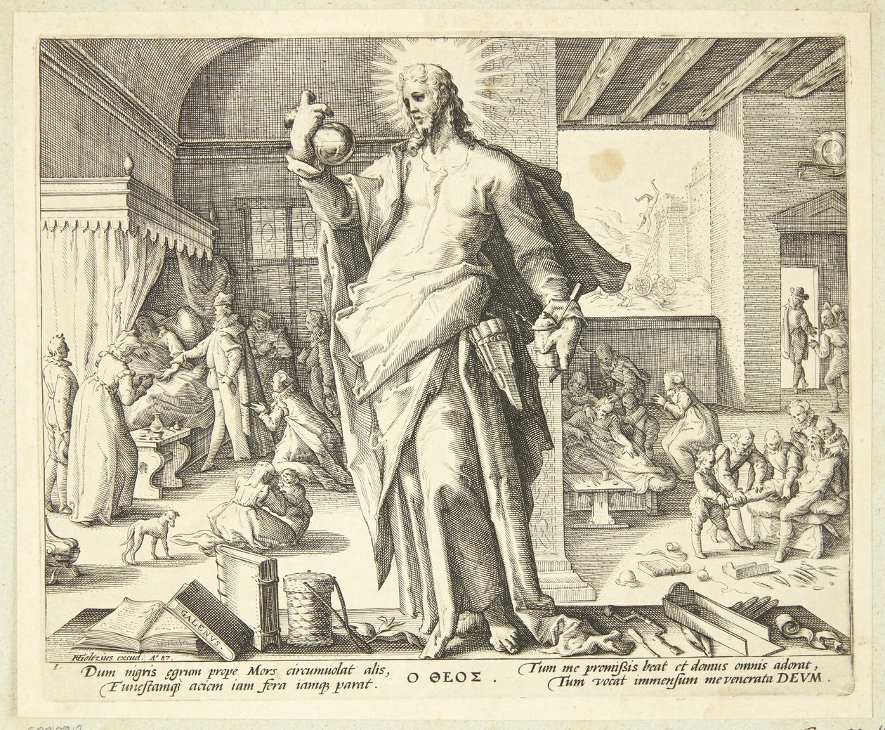 Tanrı olarak doktor by Hendrick Goltzius