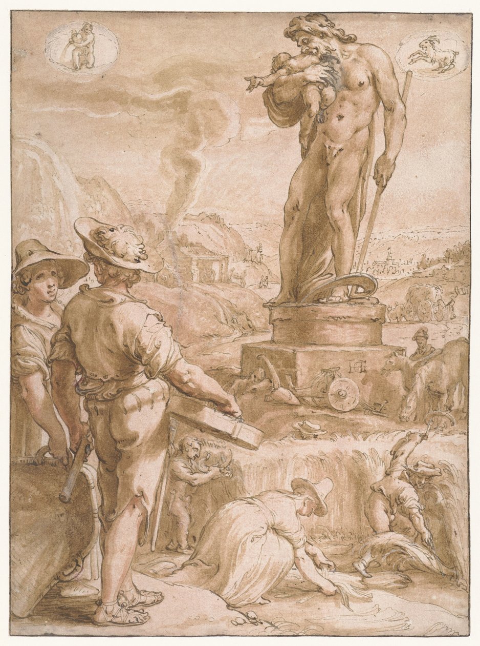 Satürn Yedi gezegen (dizi başlığı) by Hendrick Goltzius