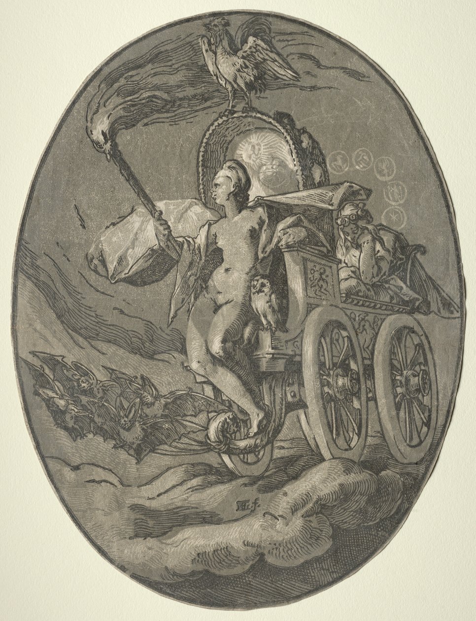 Yedi Tanrı: Nox (Gece) by Hendrick Goltzius