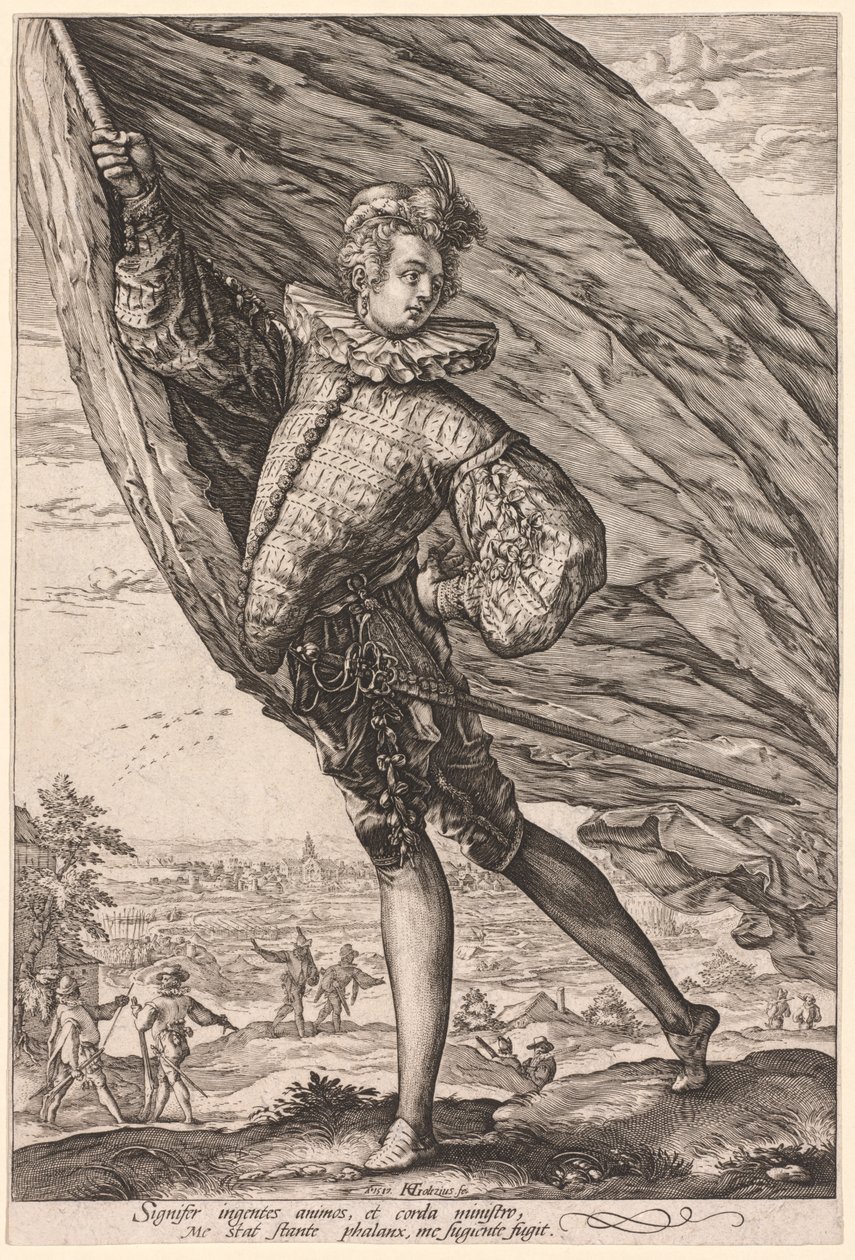 Standart Taşıyıcı, Sola Döndü by Hendrick Goltzius