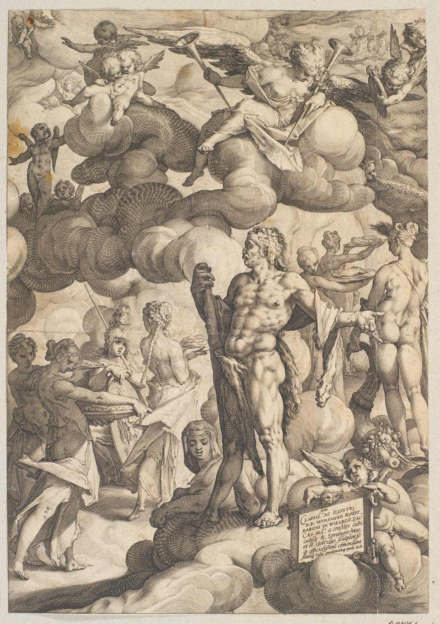 Aşk Tanrısı ve Ruhun Düğünü by Hendrick Goltzius