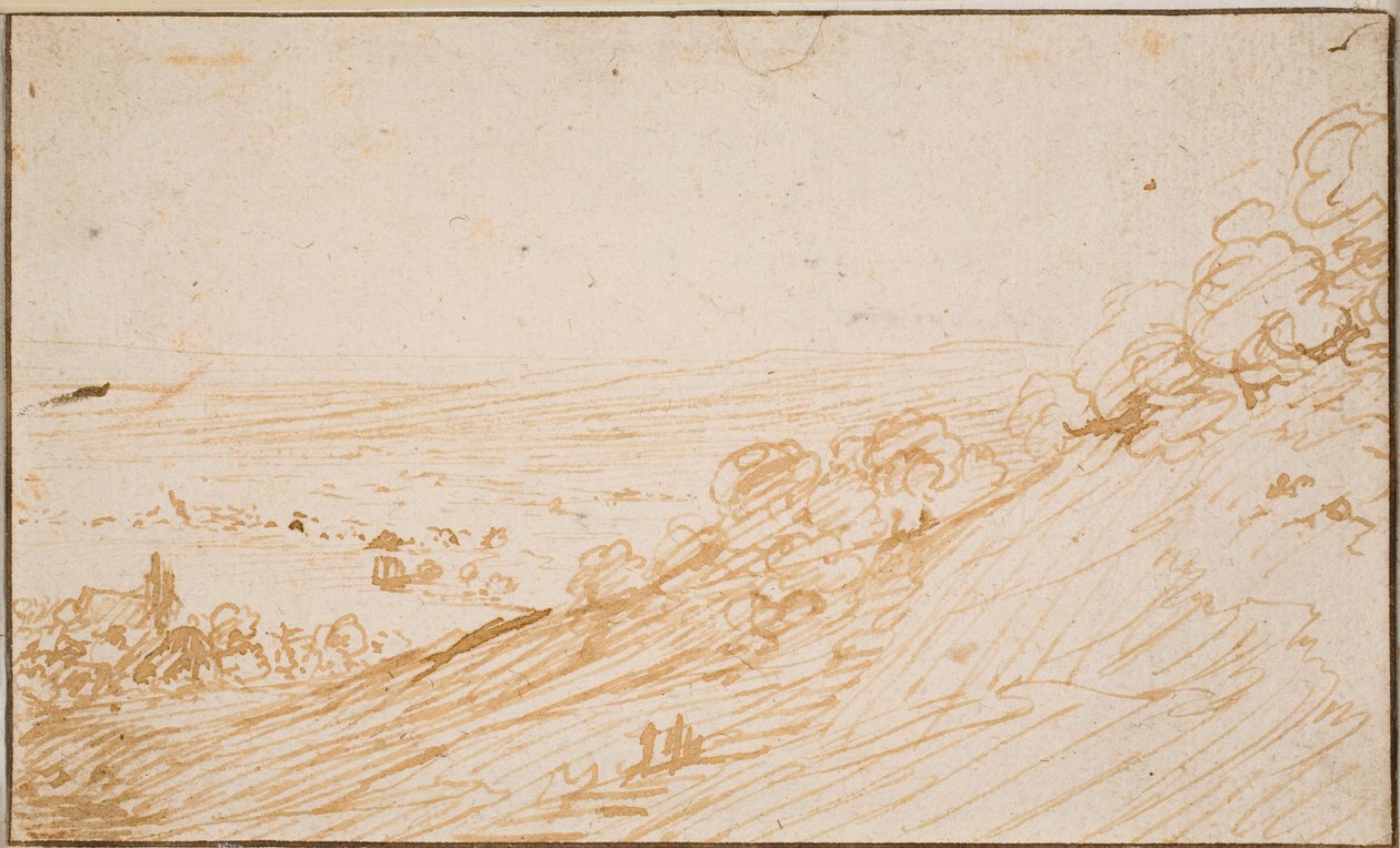 Eğimli manzara by Hendrick Goudt