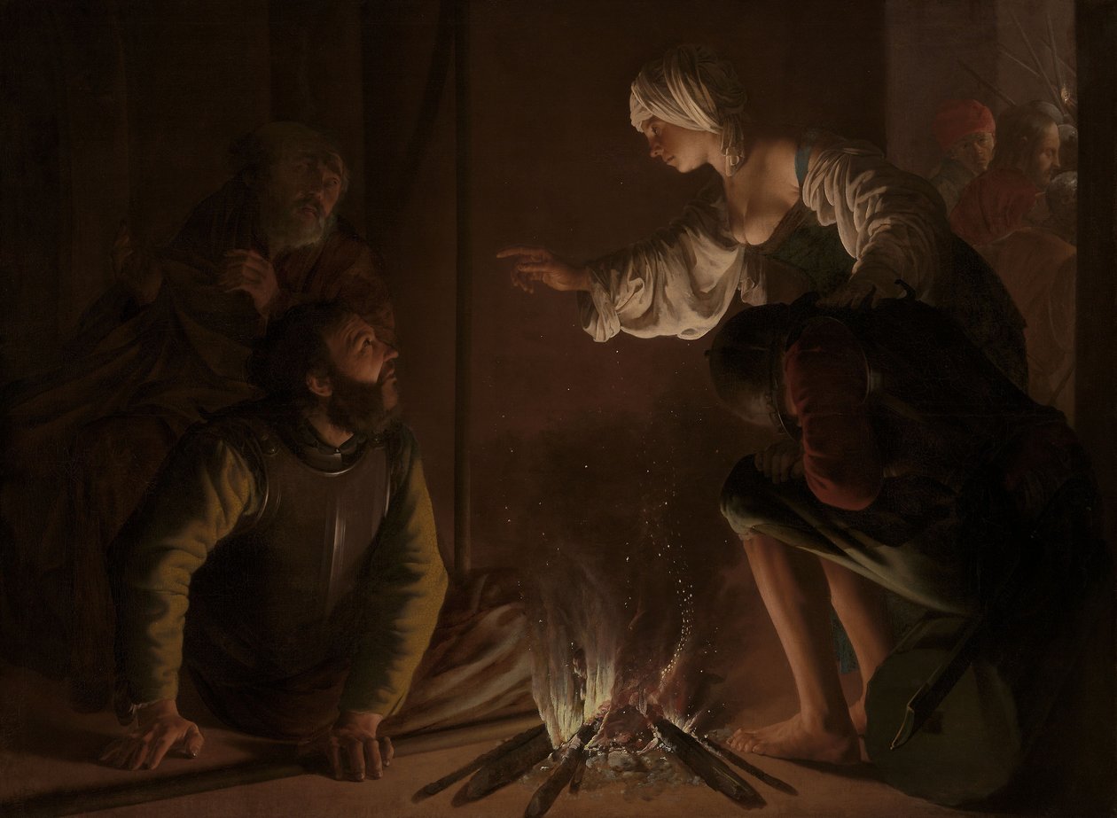 Aziz Petrus'un İnkarı by Hendrick Jansz Terbrugghen