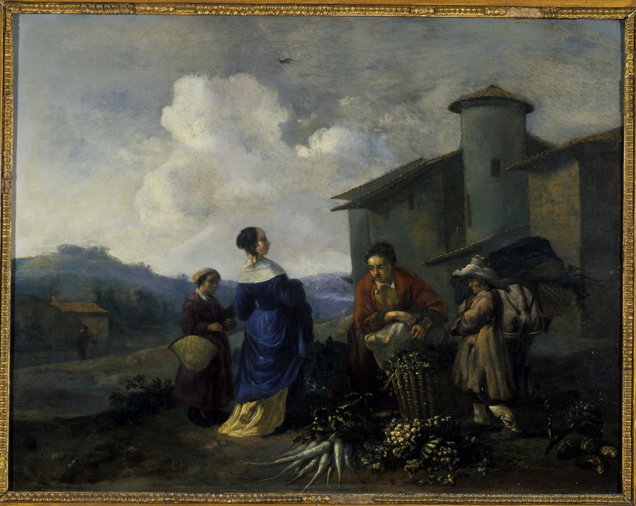 sebze satıcısı by Hendrick Mommers