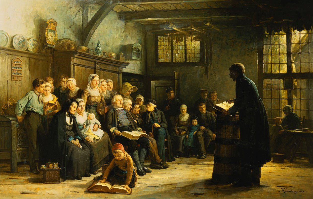 Arka Ülkede Pazar Öğleden Sonrası, 1883 by Hendrick Valkenburg