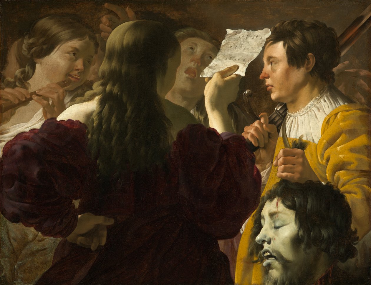 David İsrailli Kadınlar Tarafından Övüldü by Hendrick ter Brugghen