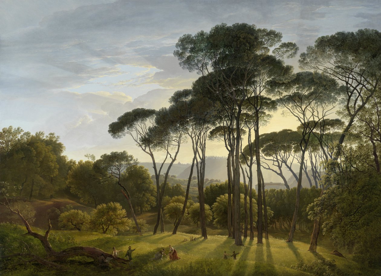Şemsiye Çamları ile İtalyan Manzarası, 1807 by Hendrik Voogd