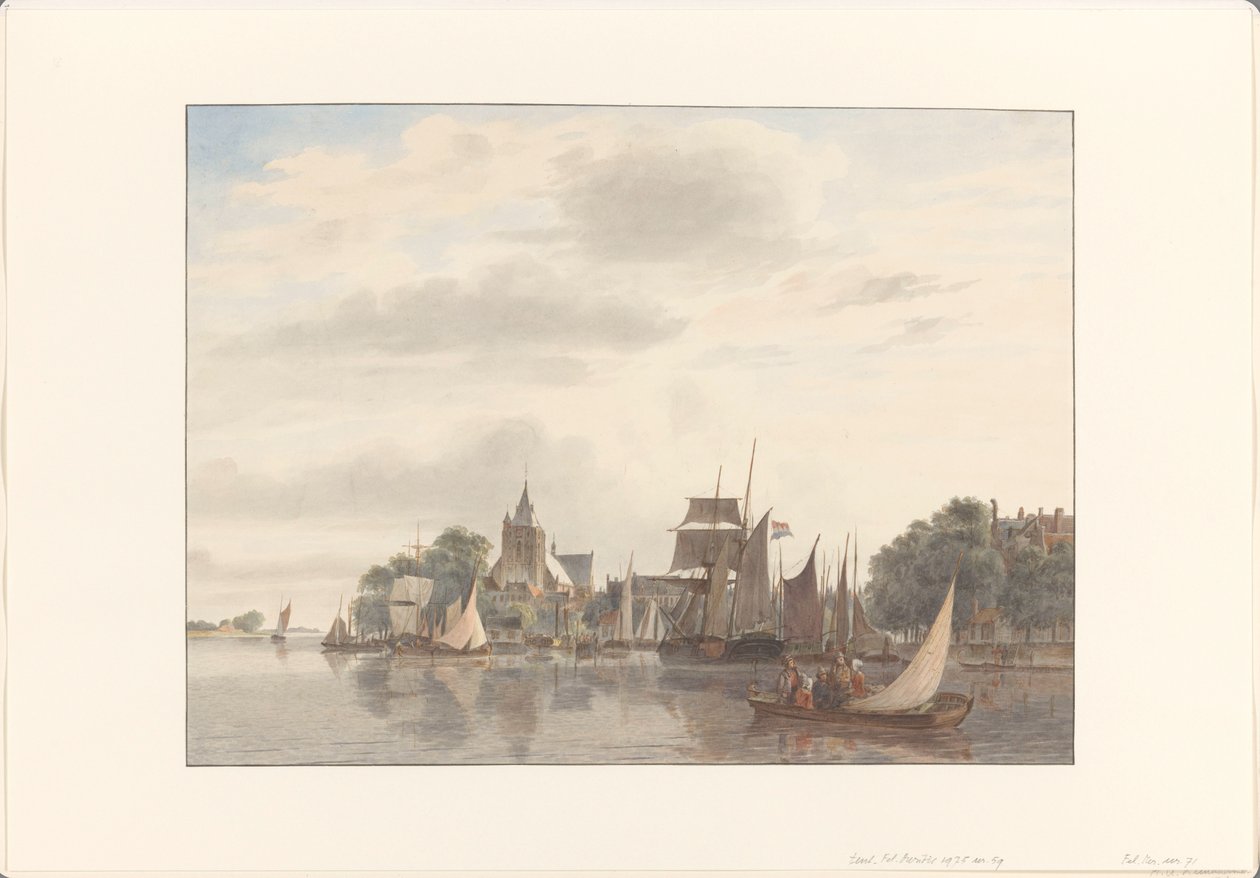 su üzerinde şehir by Hendrik Abraham Klinkhamer