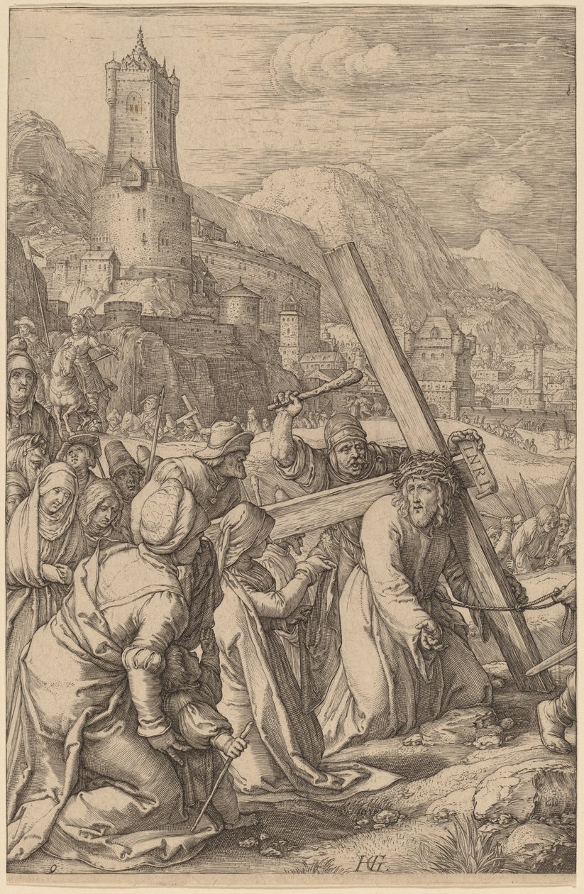 Haç Taşıyan İsa by Hendrik Goltzius