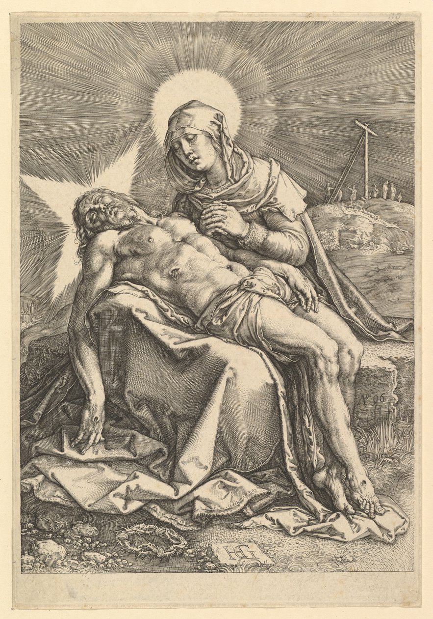 Pieta, 1596. by Hendrik Goltzius