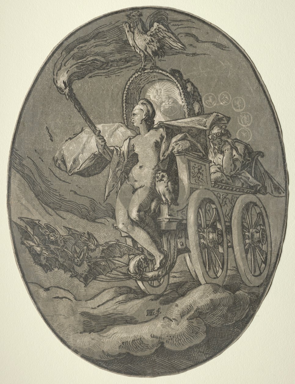 Yedi Tanrı: Nox Gecesi, 1588-1590. by Hendrik Goltzius