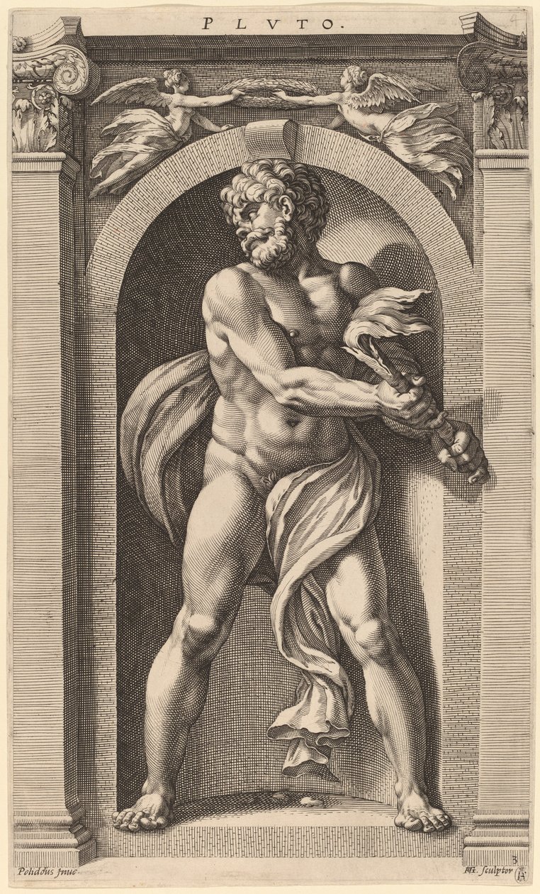 Plüton by Hendrik Goltzius after Polidoro da Caravaggio