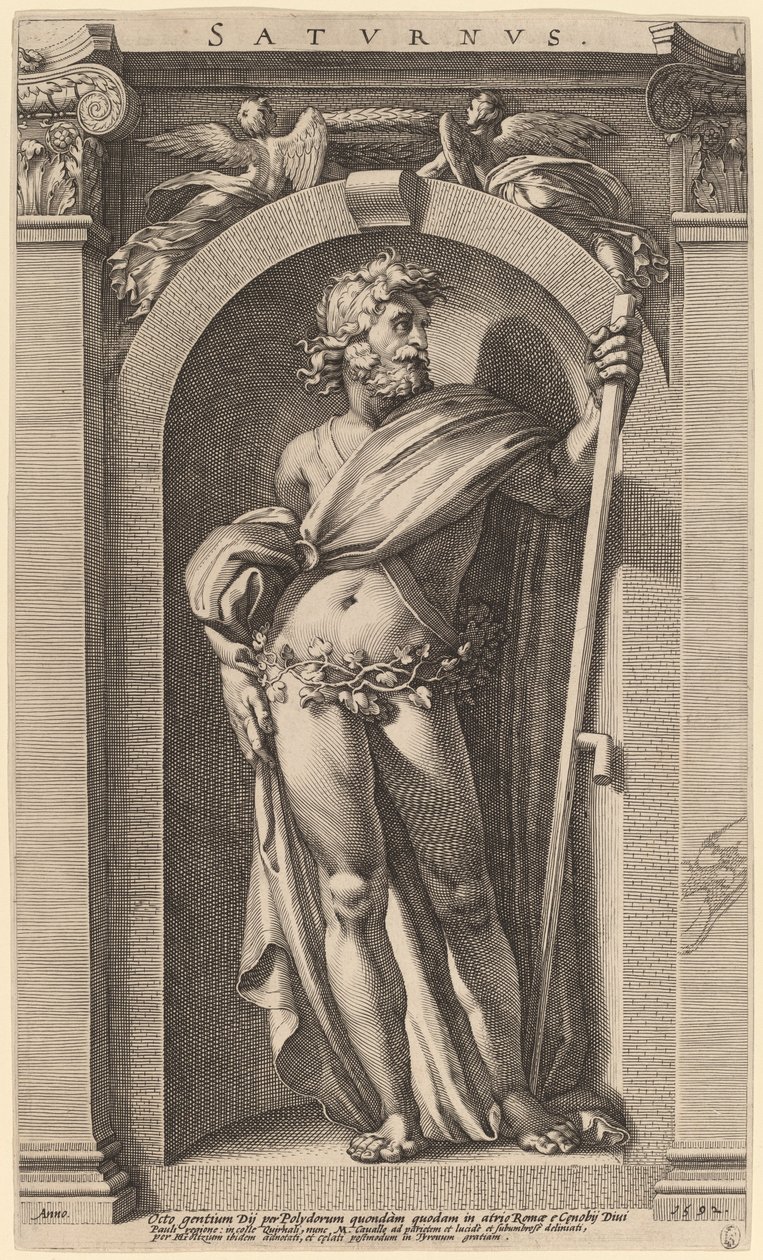 Satürn by Hendrik Goltzius after Polidoro da Caravaggio