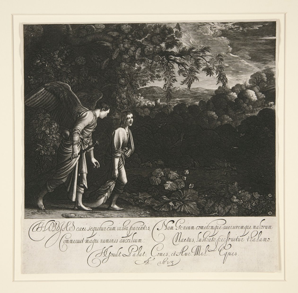 Tobias ve Melek by Hendrik Goudt