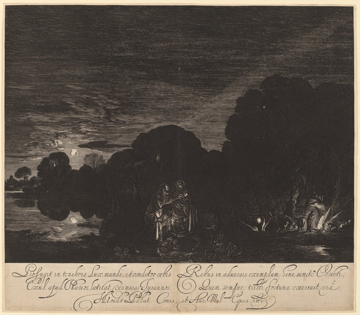 Mısır'a Uçuş by Hendrik Goudt after Adam Elsheimer