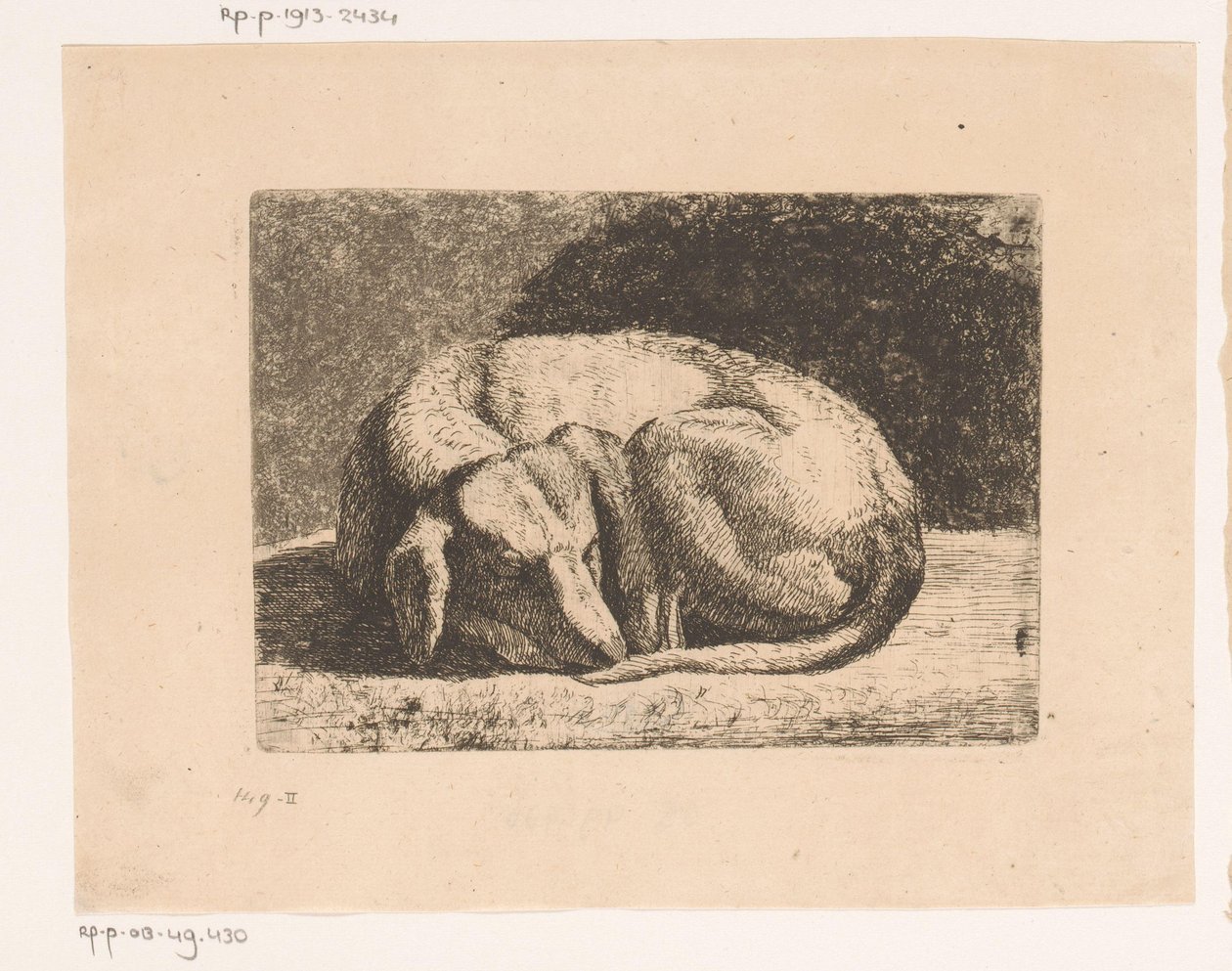 Uyuyan köpek by Hendrik Jozef Franciscus van der Poorten