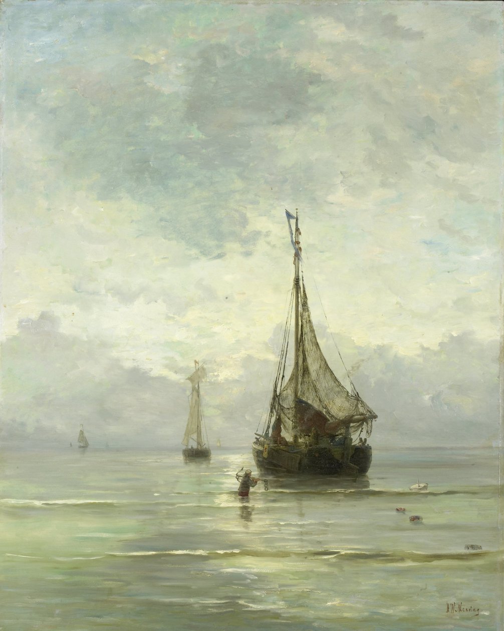 durgun deniz by Hendrik Willem Mesdag