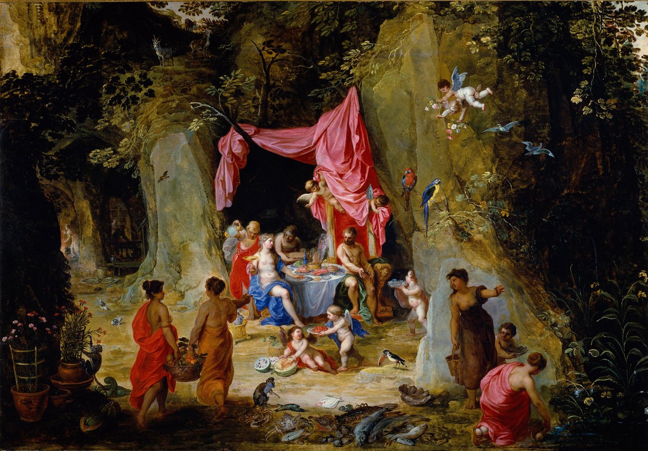 Ulysses ve Calypso (resim by Hendrik van the Elder Balen