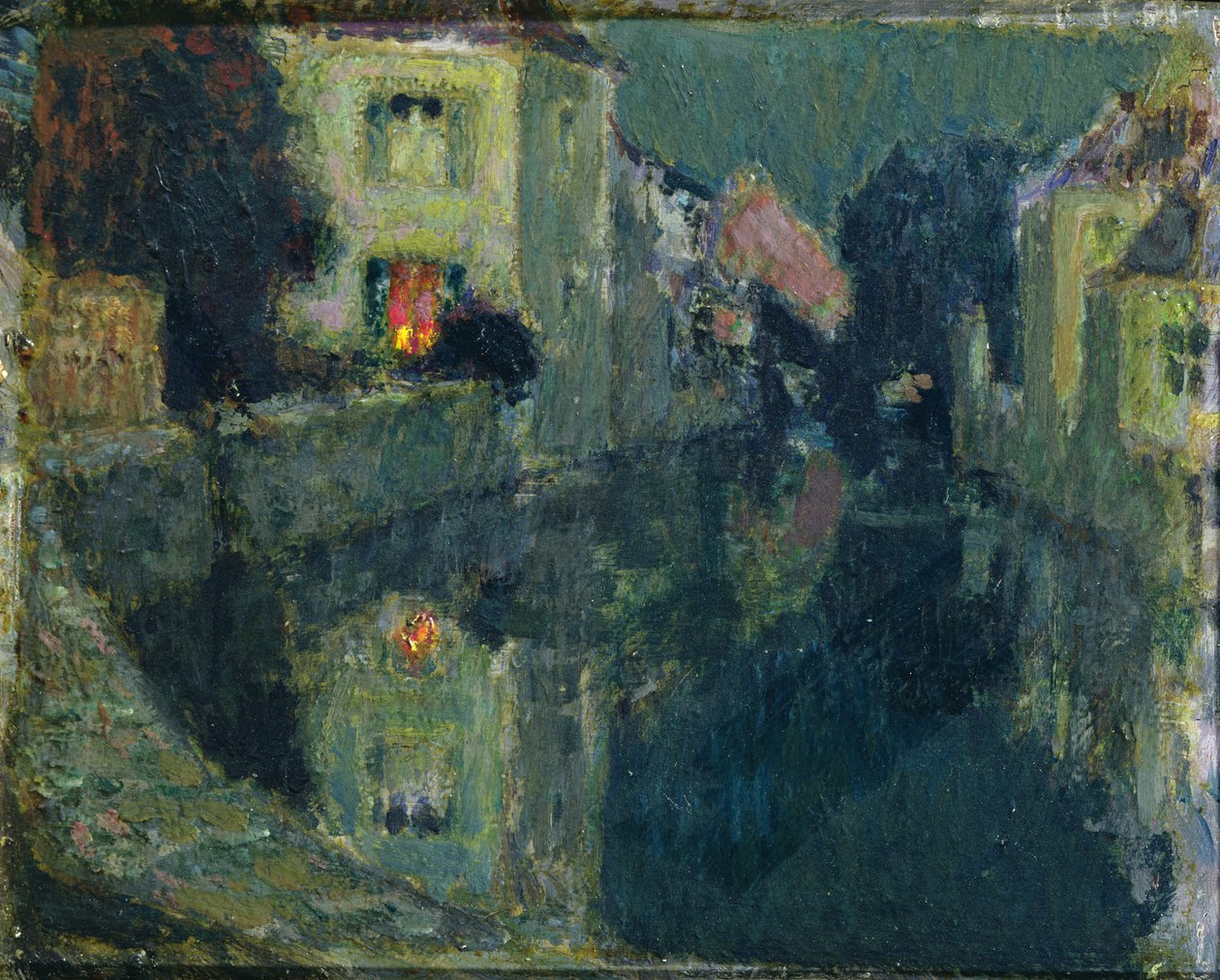 Gece Kanal by Henri Eugene Augustin Le Sidaner