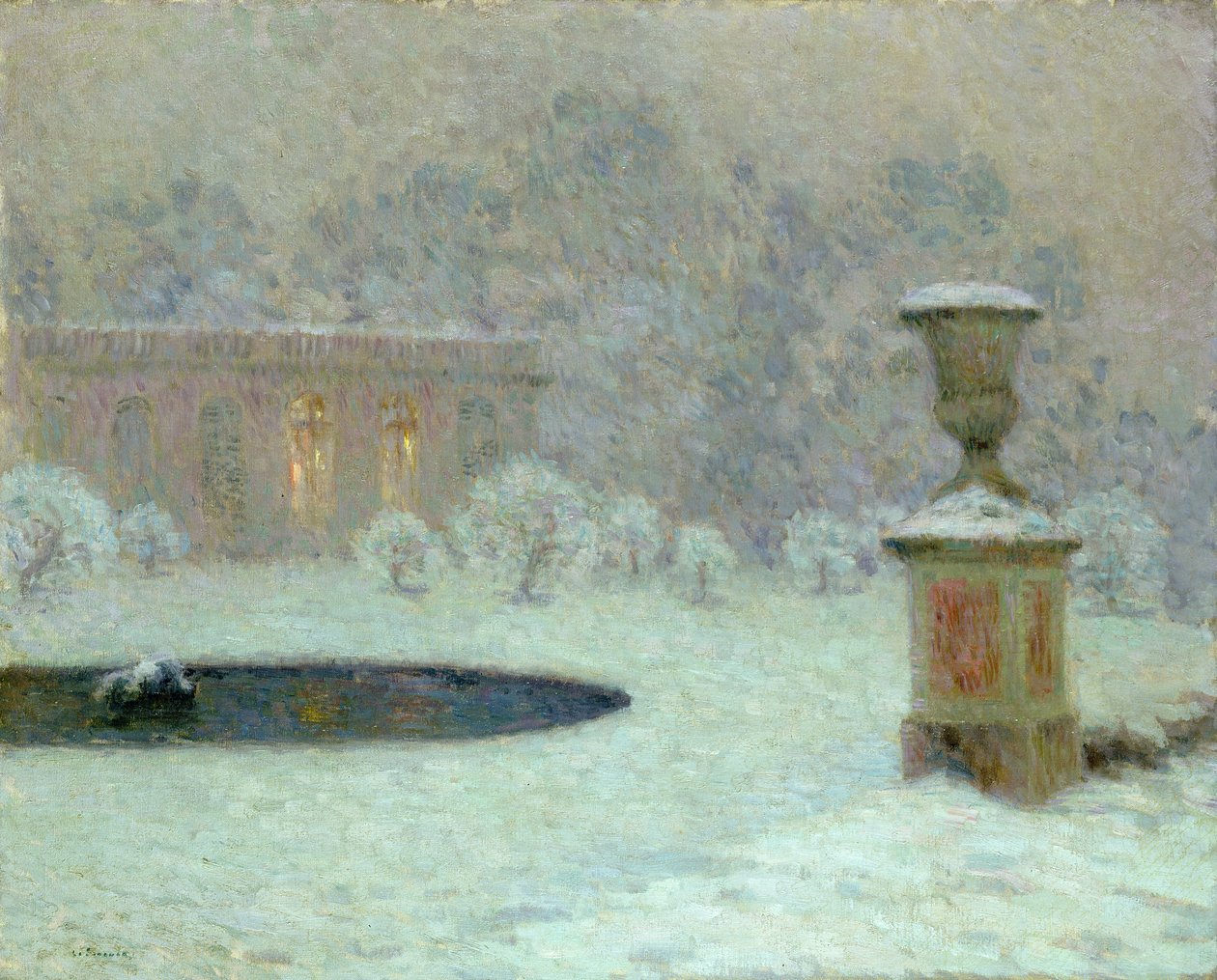 Kar Altında Trianon, c.1905 by Henri Eugene Augustin Le Sidaner
