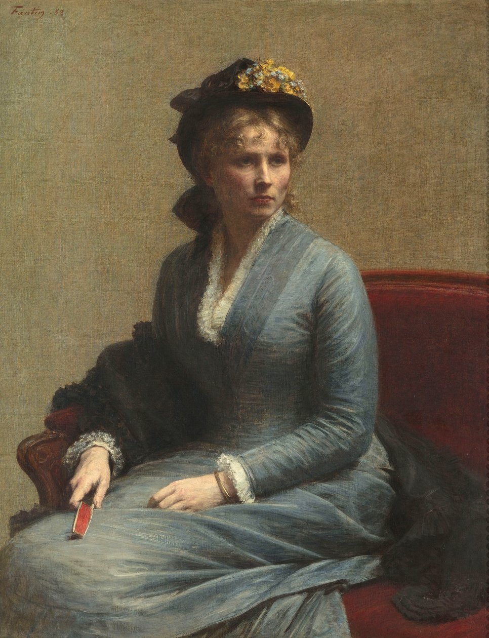 Retrato de Mlle C. D. [Charlotte Dubourg] by Ignace Henri Jean Fantin Latour