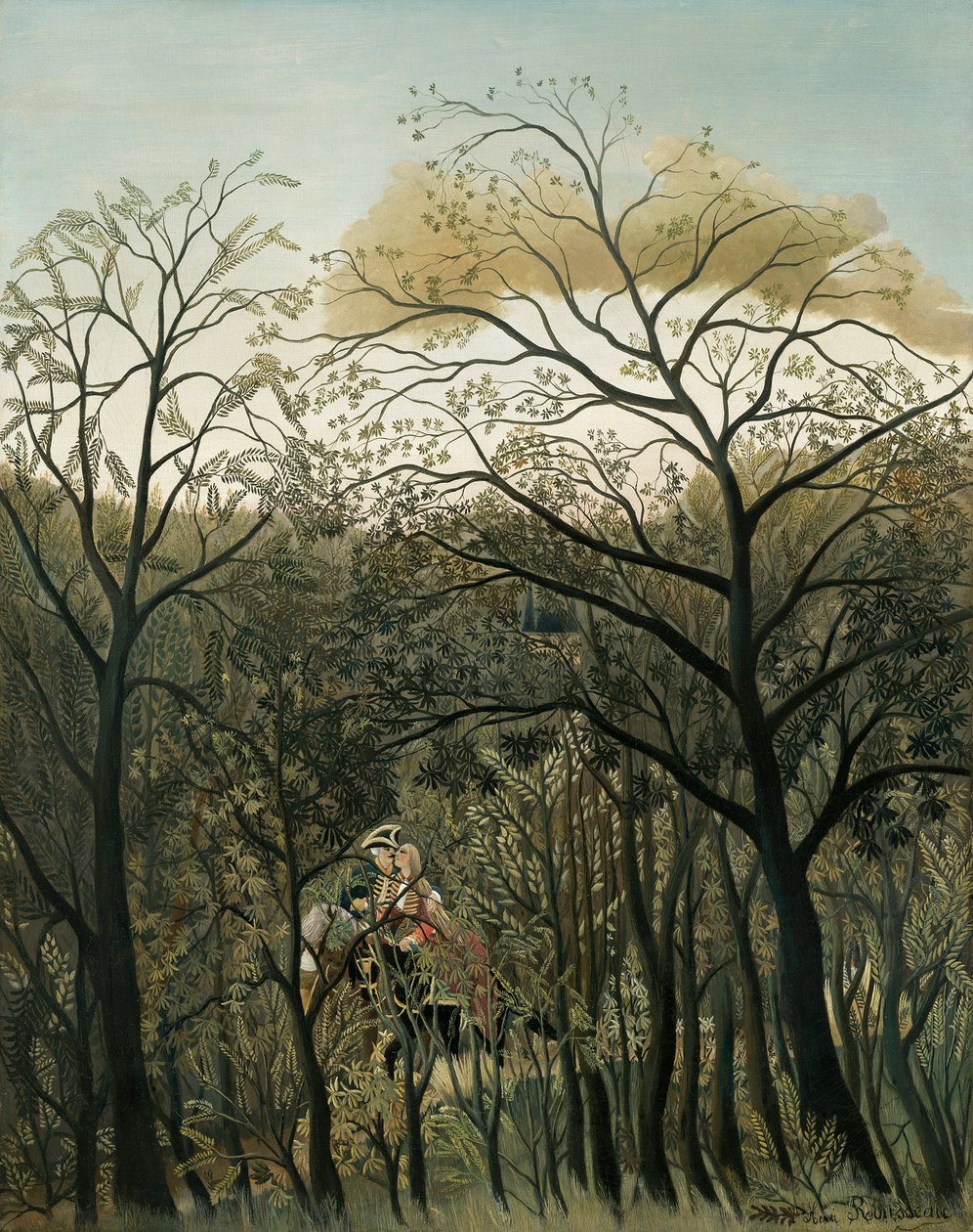 Ormanda Randevu, 1889 by Henri Rousseau