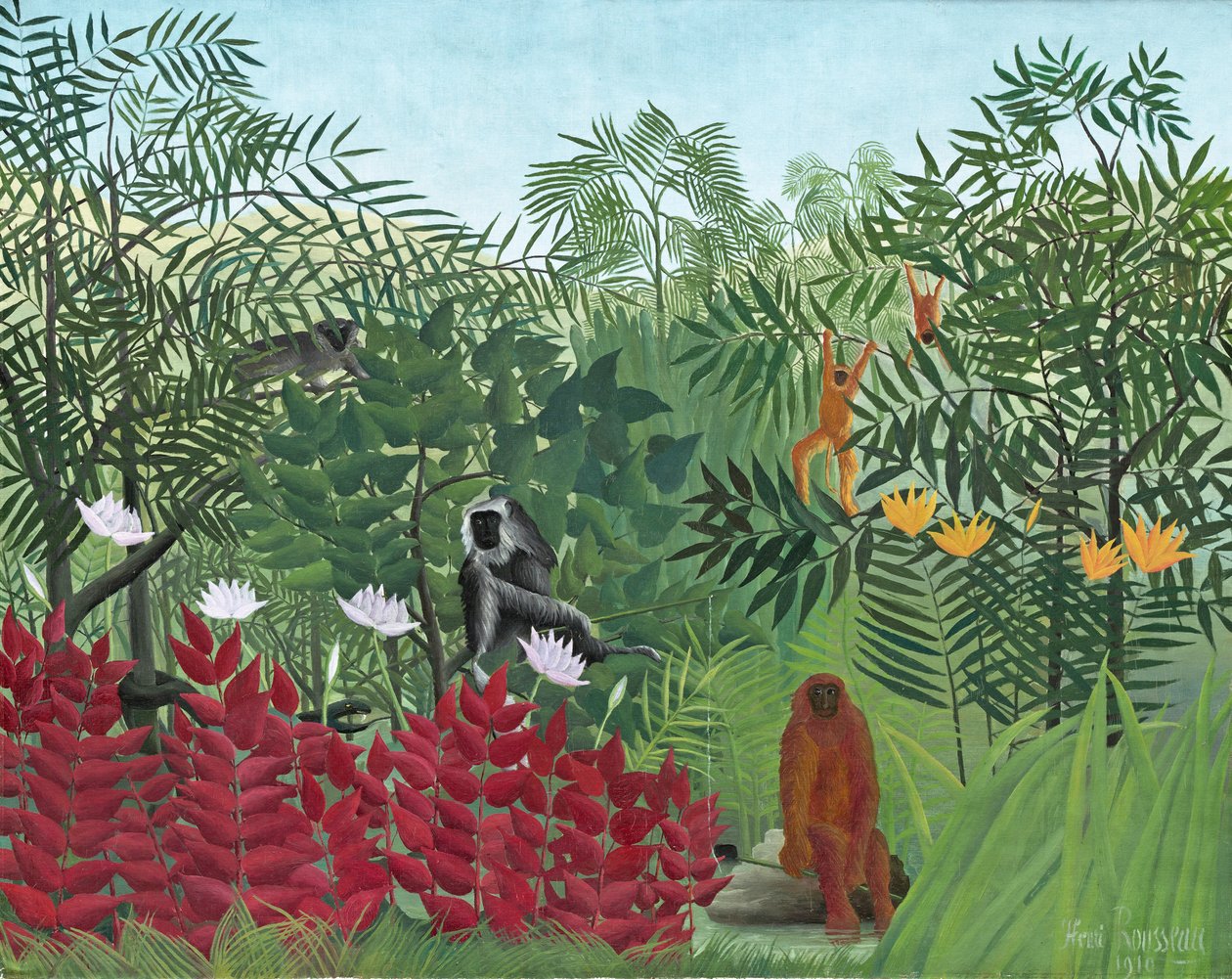 Tropical Forest with Monkeys, 1910  by Henri Rousseau