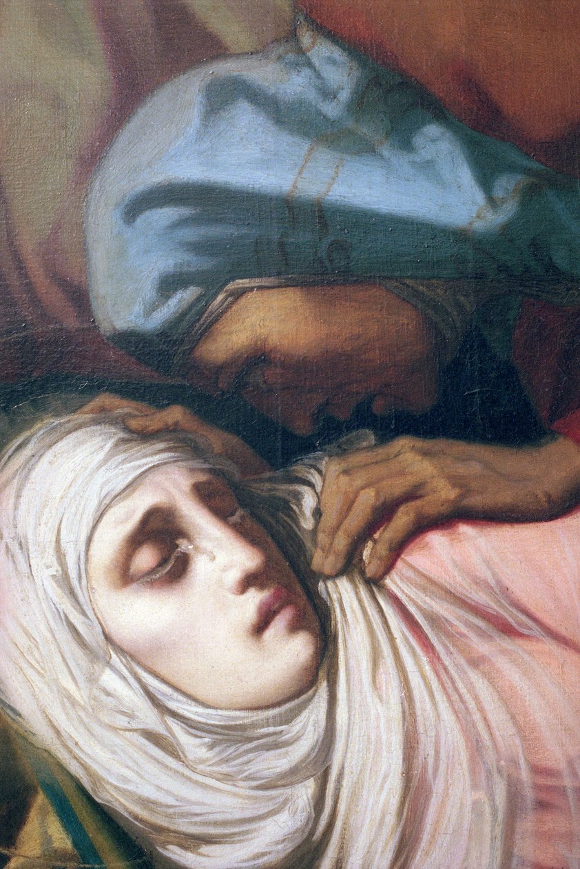 Bakire Meryem, Haçın Eteğinde, 1847 (detay) (ayrıca bkz. 252682 ve 248129) by Henri Lehmann