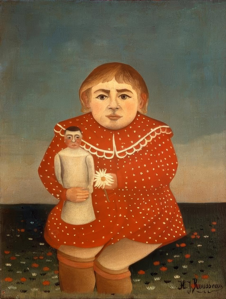 Bebek olan çocuk by Henri Rousseau