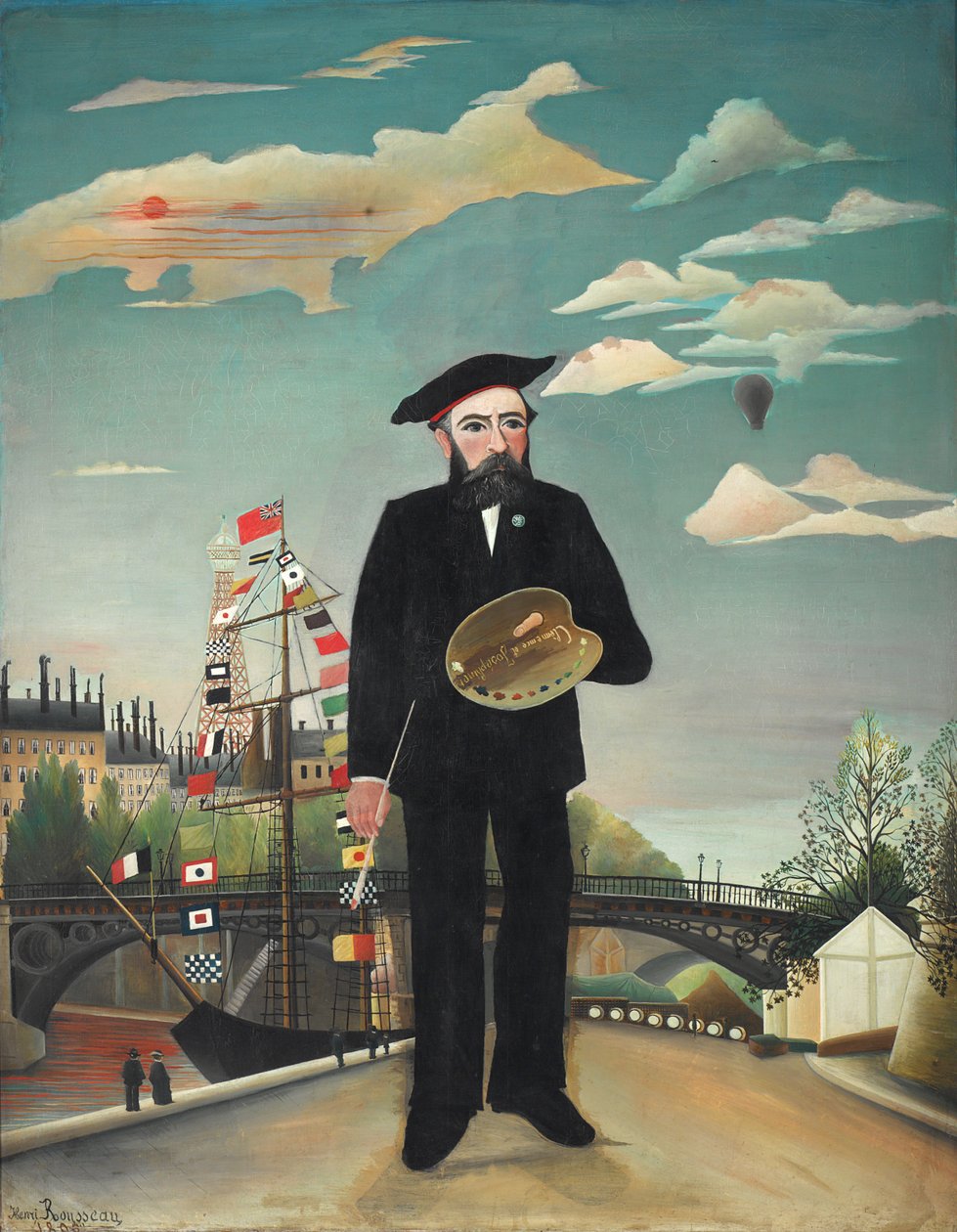 Kendim- Portre – Manzara by Henri Rousseau