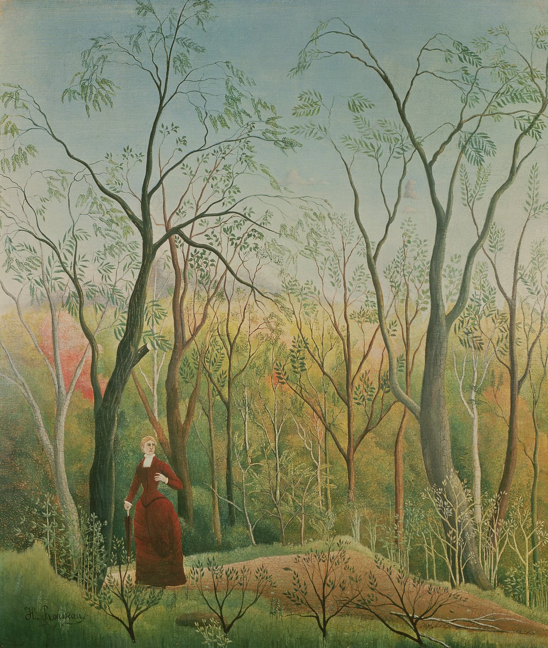 Ormanda Yürüyüş, 1886-90 by Henri Rousseau