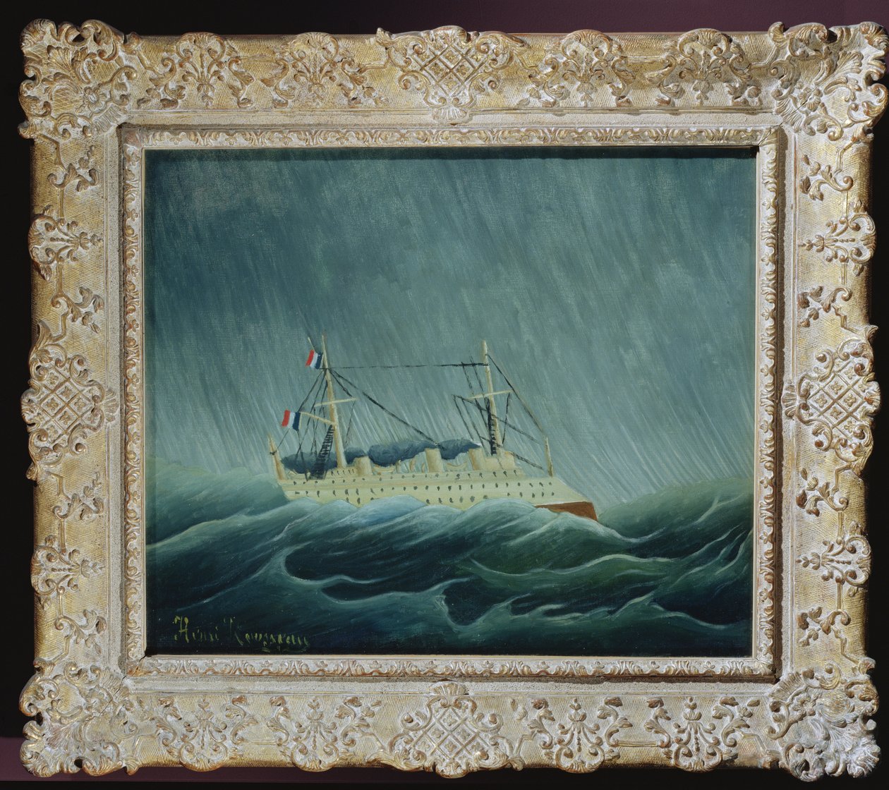 Fırtınalı gemi, c.1899 (ayrıca bkz. 19141) by Henri Rousseau