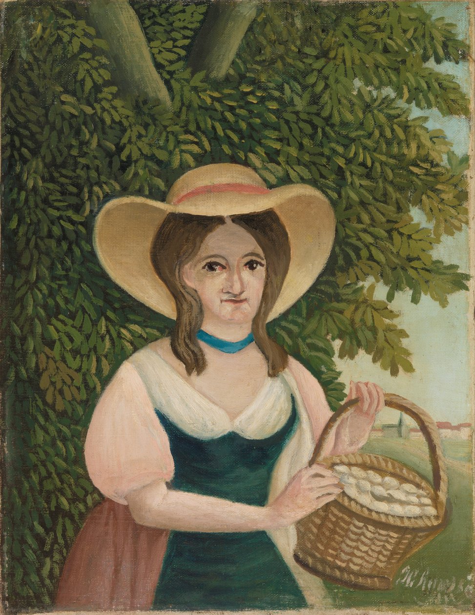 Yumurta Sepeti olan kadın by Henri Rousseau