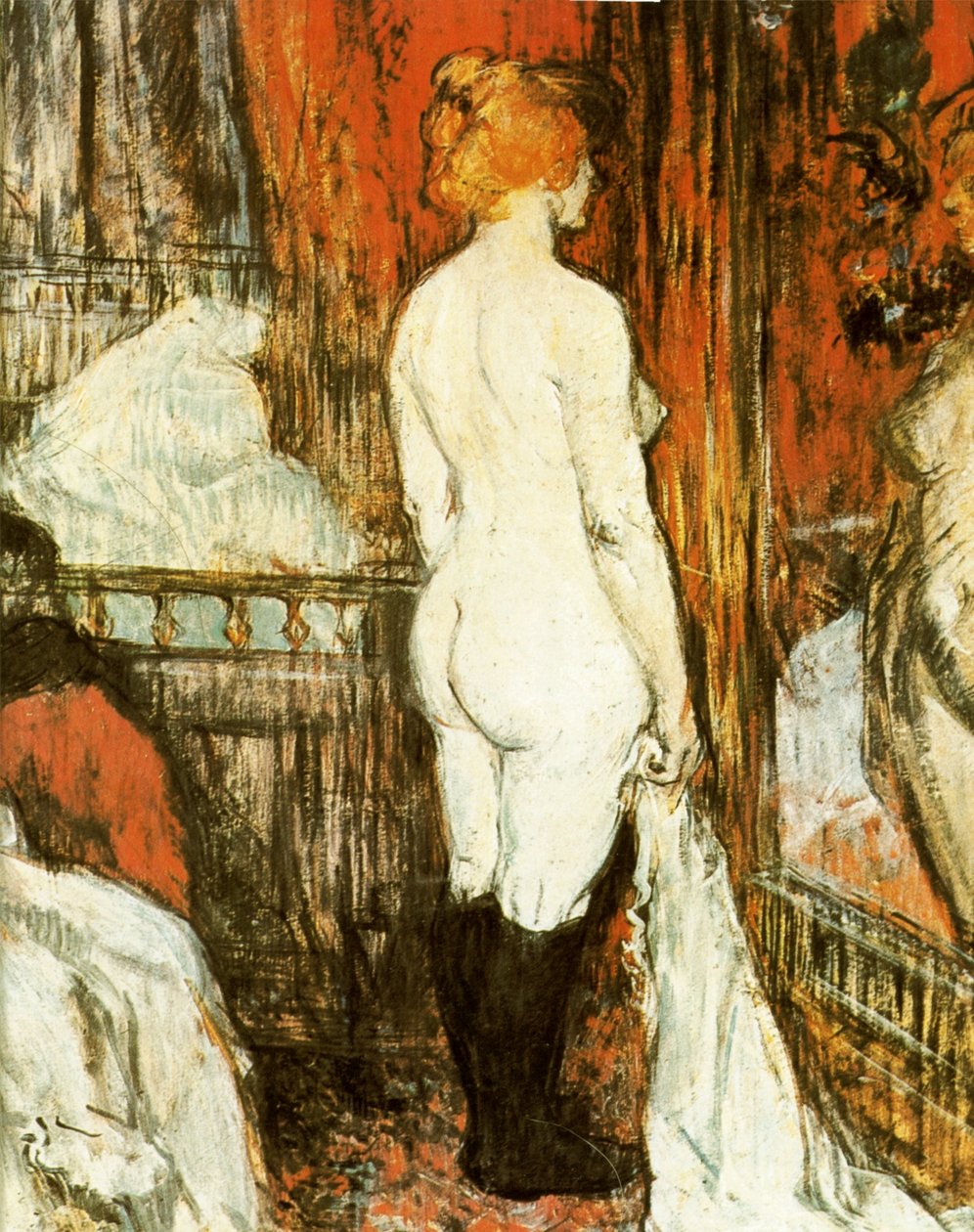 Aynanın önünde çıplak kadın by Henri de Toulouse Lautrec