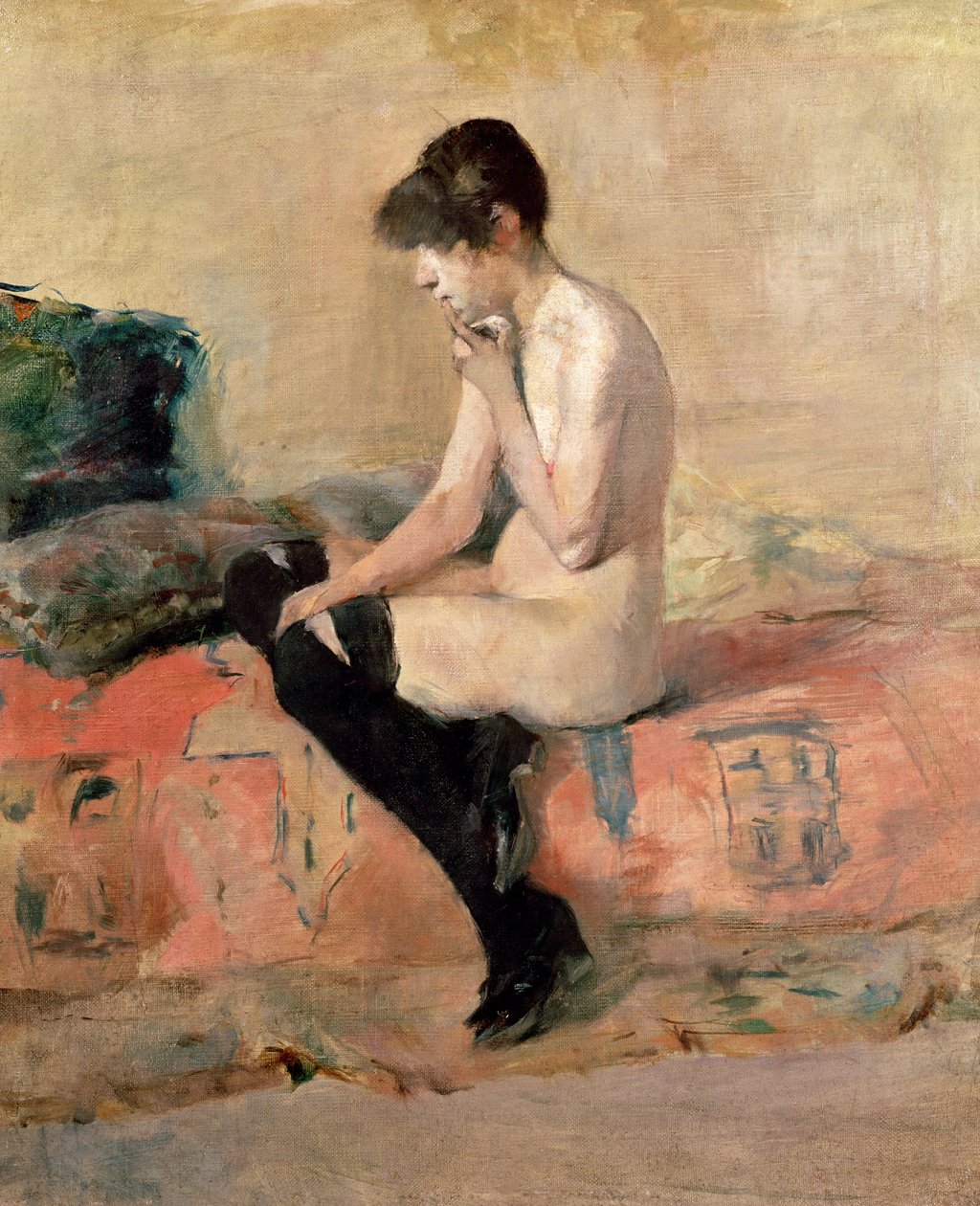 Nude Woman Seated on a Divan, 1881  by Henri de Toulouse Lautrec