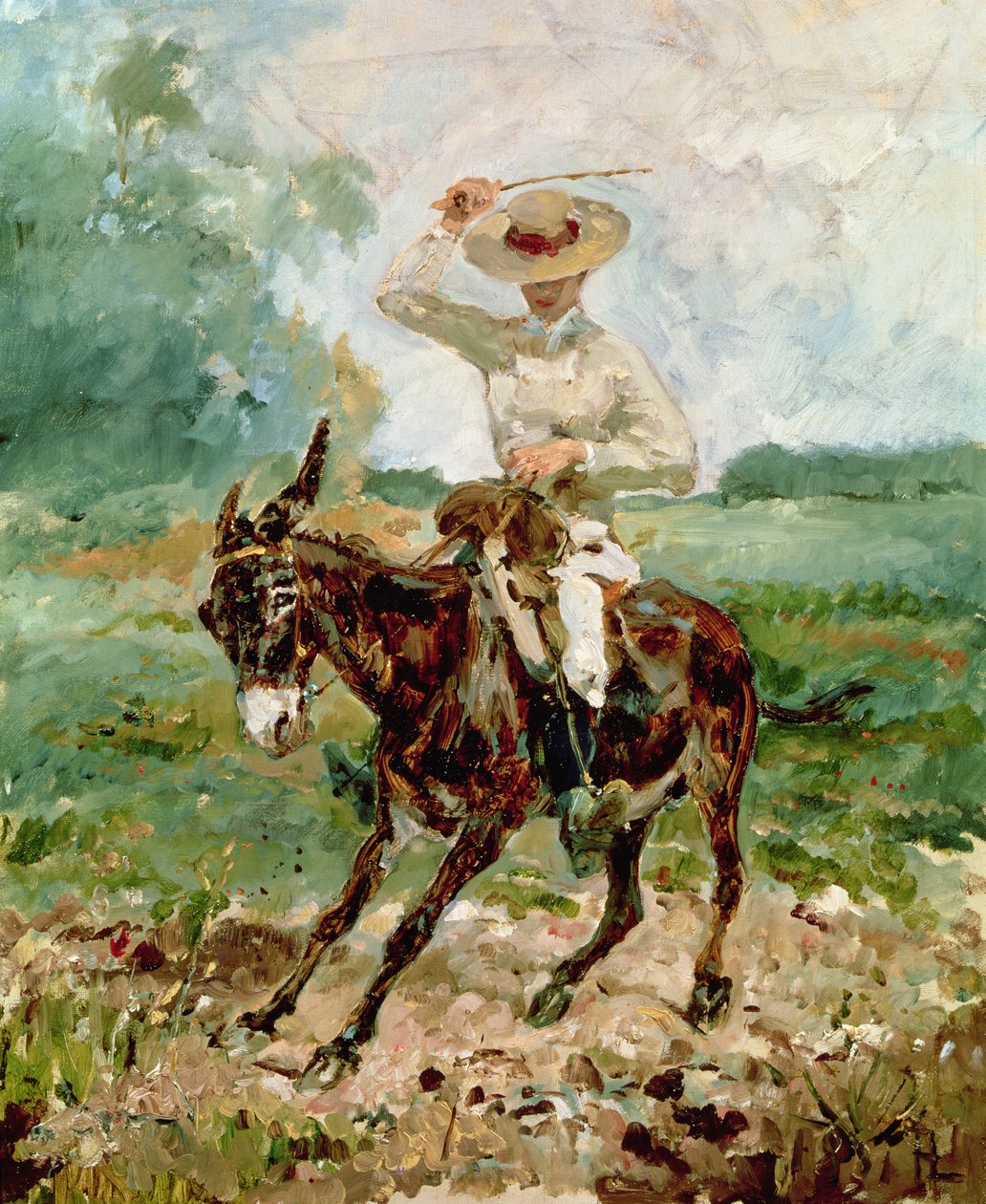 Eşek Üzerinde Raoul Tapie de Celeyran (1868-1937) by Henri de Toulouse Lautrec