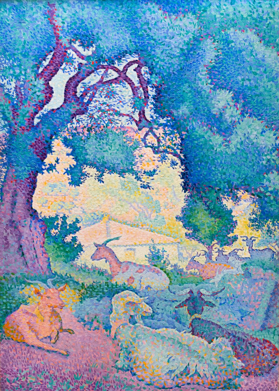 keçi ile manzara by Henri Edmond Cross