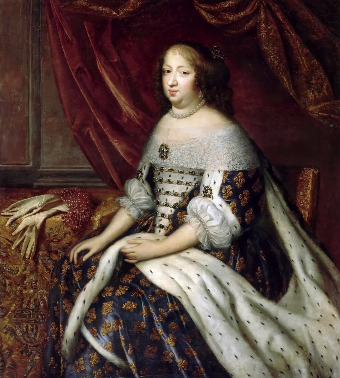 Avusturyalı Anne Portresi 1601-1666 by Henri Beaubrun