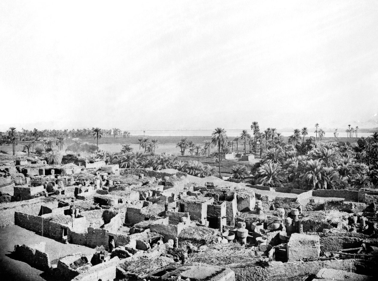 Karnak Köyü, Nubia, Mısır, 1887 by Georges Henri Bechard