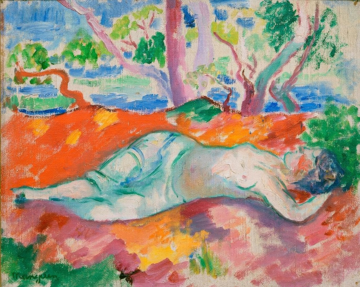 binici, uyuyan kadın by Henri Charles Manguin