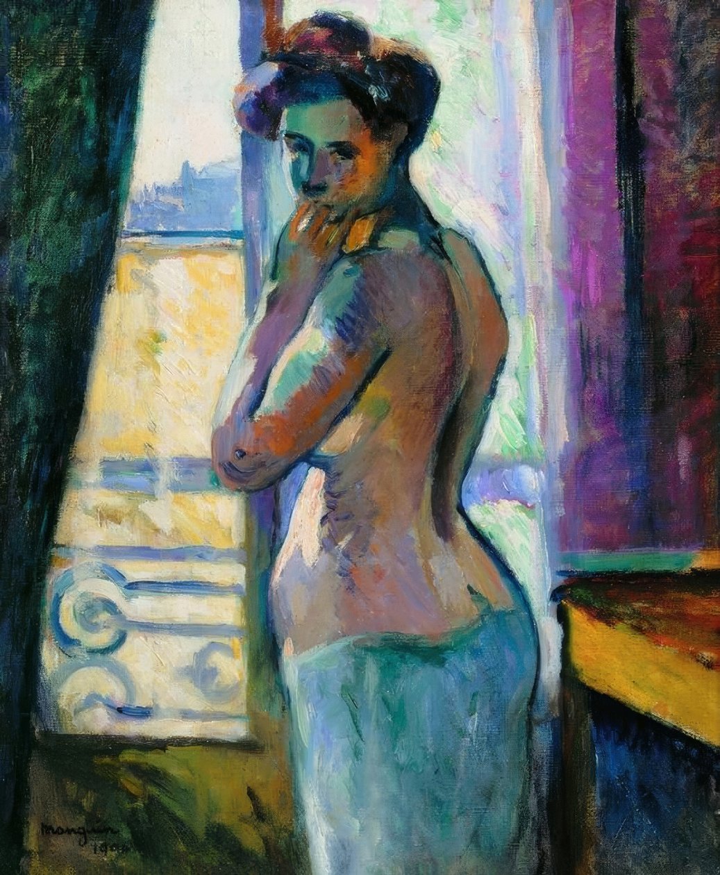 Pencerenin önünde, rue Boursault by Henri Charles Manguin